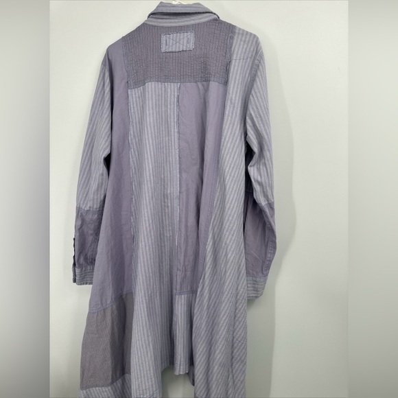 Free People Remade Asymetrical Cotton Shirt Dress Oversized S NEW $228 - Picture 7 of 8